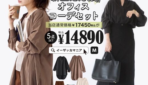 コーディネートセット / カラーが選べる！ お得な5点 セット ！ レディース トップス シャツ ブラウス 白シャツ ワンピース 羽織り 長袖 パンツ ズボン スカート ロング丈 綿100％ ゆったり オフィス 春 ◆これさえあればOK！新生活応援オフィスコーデセット【返品交換不可】