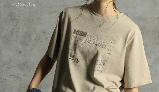 ヴィンテージチケットみたいなTシャツ M/L/LL/3L/4Lサイズ レディース/カットソー/プルオーバー/ロゴ/綿/コットン/半袖/5分袖/五分袖/トップス