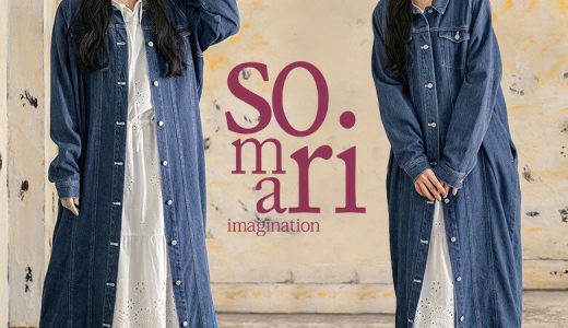 『somari imaginationデニムロングジャケットワンピース』[ロング ジャケット レディース 長袖 アウター ワンピース ロング丈 デニム コート スプリングコート]【メール便不可】