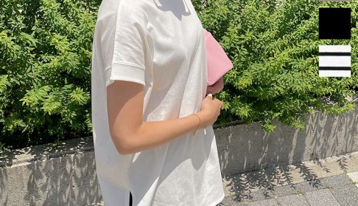 クルーネックサイドスリットチュニックTシャツ [C6299] レディース トップス フレンチスリーブ 吸汗 吸湿 通気性 体型カバー フリー ゆったり 半袖 カジュアル きれいめ 大人 着回し デイリー レイヤード 白 黒 夏 ボーダー コットン 綿 【送料無料】【メール便】