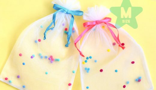 使い方はあなた次第！ポンポンラッピング巾着袋！リボン ラッピング用品 ギフトラッピング wrapping 誕生日 バースデー 出産祝 ギフト プレゼント 【メール便10】【メール便可10】◆ラッピング ポンポン巾着袋 Mサイズ【返品交換不可】