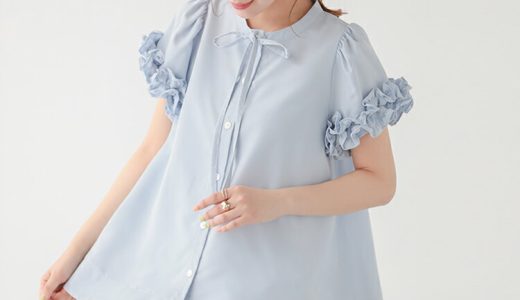 ボリュームフリルハーフスリーブ【予約商品 6/8〜6/18発送】【メール便】