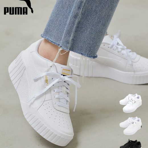 ≪6/20 人気カラー再販Start!!9702円 送料無料≫ [ PUMA ] レディース 厚底 スニーカー シューズ プーマ ウェッジソール CALI puma 運動靴 通学 5cm 低身長 美脚 ローカット ベージュ 黒 白 ピンク 韓国 [I2110] 【送料無料】