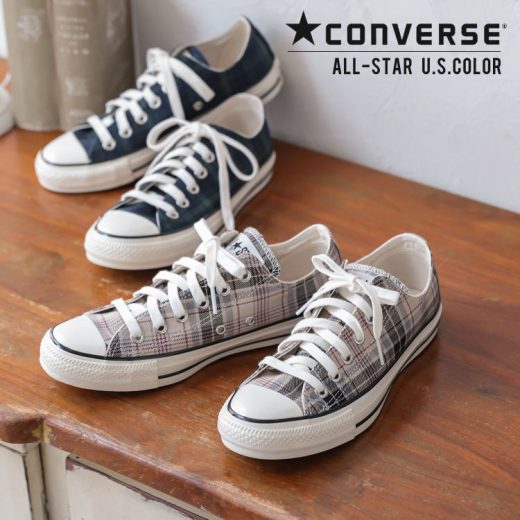 特別セール★送料無料！ [ CONVERSE ] コンバース ALLSTAR チェックスニーカー [I2159] レディース シューズ 柄 タータンチェック スニーカー ローカット ALL STAR US CHECK OX チェック おしゃれ ネイビー オフホワイト U.S.ORIGINATOR 大人可愛い【送料無料】