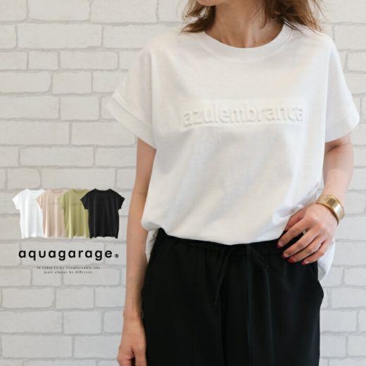 エンボスロゴTシャツ レディース 春 夏 M≪ゆうメール便配送10・代引不可≫