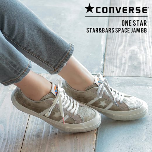 特別セール★送料無料！ [ CONVERSE ] STAR＆BARS SPACE JAMBB スニーカー [I2295] シューズ レディース コラボ ワンスター ファー 30代 40代 50代【送料無料】