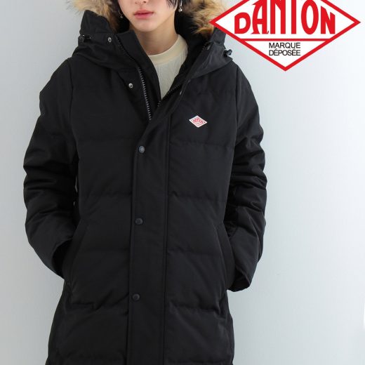 【SALE／30%OFF】Ray BEAMS 【定番人気！】DANTON / フード ダウン コート ファー付き ロング丈 防寒 ダントン DT-A0006LAS ビームス ウイメン ジャケット・アウター ダウンジャケット・ダウンベスト ブラック ネイビー【送料無料】