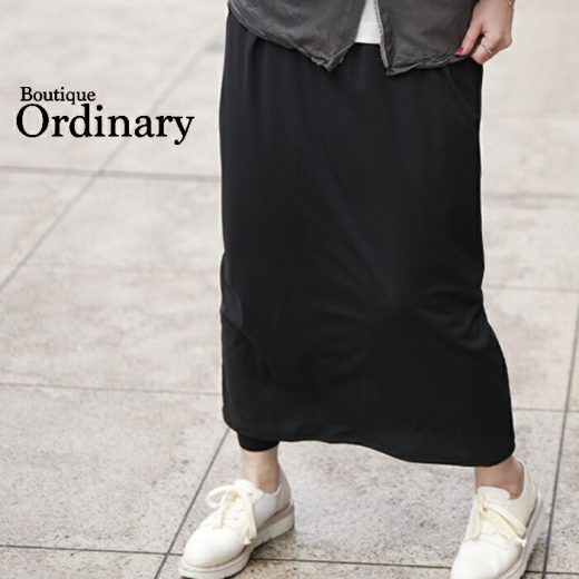 【受注会】Boutique Ordinary｜別注着丈「Tuck and Gather Jarsey Long Skirt」エレガントな強撚糸ドライタッチの新感覚ジャージー素材縦長Iラインロングスカート