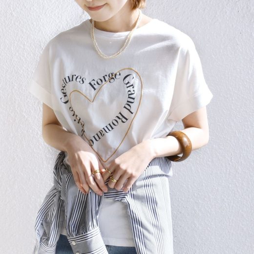 SHIPS WOMEN 《追加予約》*＜手洗い可能＞バリエーション ロゴ プリントTEE ◆ シップス トップス カットソー・Tシャツ ホワイト グレー【送料無料】