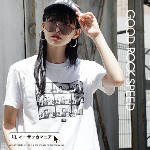 Tシャツ レディース / こだわりのTシャツを厳選。 トップス カットソー 半袖 半そで 五分袖 丸首 クルーネック プリント フォト 綿100％ 薄手 大きいサイズ ゆったり 夏 24LFE108W 【メール便可11】◆GOOD ROCK SPEED（グッドロックスピード）：LIFE PC | 1991 PHOTO Tシャツ