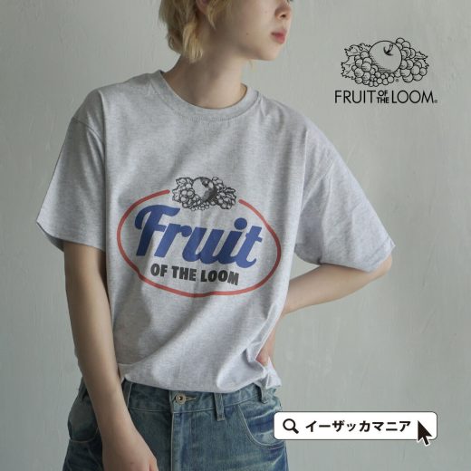 Tシャツ レディース / パキッと鮮やかなカラーの ロゴ で遊び心を。 トップス カットソー 半袖 半そで 五分袖 丸首 クルーネック ロゴT プリント 綿混 ゆったり 体型カバー 夏 80460600 【メール便可22】◆Fruit of the Loom（フルーツオブザルーム）：プリントTシャツ30