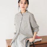 【SALE／10%OFF】CRAFT STANDARD BOUTIQUE 【追加】バンドカラーシャツ/24AW クラフトスタンダードブティック トップス シャツ・ブラウス グレー ホワイト オレンジ ブルー ネイビー