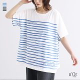 [期間限定クーポンで最大20％OFF]Tシャツ レディース トップス プリントTシャツ 半袖 5分袖 カットソー 春 夏 クルーネック Uネック ボーダー ドルマン ぽっちゃり ゆったり 大きいサイズ 体型カバー 二の腕カバー 着回し※メール便可※【10】