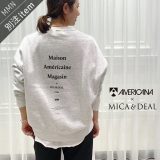 【30％OFF】AMERICANA×MICA&DEAL×MMN【別注アイテム】アメリカーナ【GR by c】Maison Americaine ロゴスウェットプルオーバー 0124409327-B【RCP】2024AW アメリカーナ トップス 裏起毛