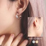 たたき加工 ループピアス ピアス イヤリング レディース ゴールド シルバー アクセサリー ジュエリー