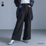 【感謝価格】パンツ レディース ボトムス ワイドパンツ ワイド レディースパンツ タック ポケット モード フロントタック スラックス生地 ウエストゴム 大きいサイズ ゆったり 楽 オシャレウォーカー]◇【メール便不可】【20】