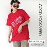 ＼30％OFFクーポンで4,004円／Tシャツ レディース /こだわりのTシャツを厳選。 トップス カットソー 半袖 丸首 綿100％ コットン 大きいサイズ ゆったり 春 24NYC107W 【メール便可22】◆GOOD ROCK SPEED（グッドロックスピード）：NYC Tシャツ ［RED］