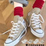 スニーカー コンバース ベージュ ALLSTAR レディース オールスター ハイカット or ローカット キャンバススニーカー ホワイト 白 converse all star CONVERSE バーゲン 靴30代 40代 50代 靴フラット ぺたんこ 歩きやすい [I1666] 【送料無料】