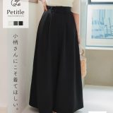 ≪3/19 新発売!!3490円 送料無料≫ [ Petitle プチレ ] ワイドフレアパンツ [M4158] レディース 20代 30代 40代 低身長 低身長サイズ 低身長さん向け 小柄 低身長コーデ セミワイド サイズ ファスナー ポケット プチサイズ 低身長さんサイズ 通勤【送料無料】