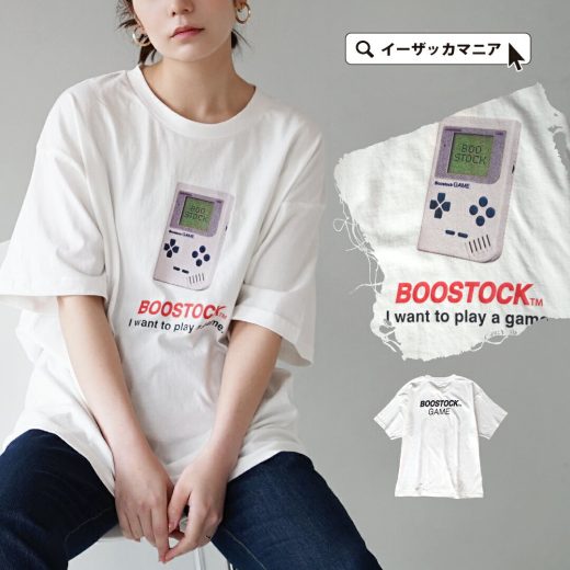 Tシャツ レディース / トップス 半袖 半そで 半袖Tシャツ オーバーサイズ 綿100％ プリント ゆったり 体型カバー 春 【メール便可11】◆GAME ヴィンテージライク グラフィックTシャツ