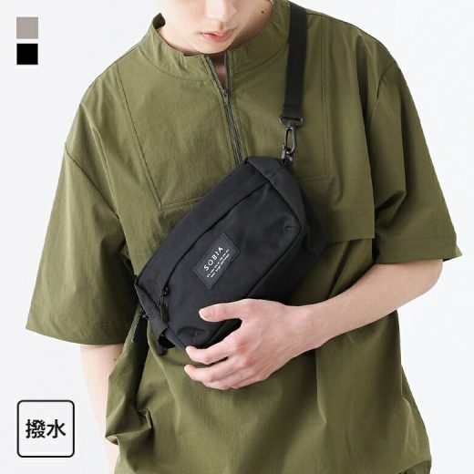 【期間限定！2点以上で15％OFF】『撥水ナイロンポーチショルダーバッグ』[ショルダーバッグ レディース メンズ ユニセックス サブバッグ バッグ 鞄 撥水加工 コンパクト 収納力 軽量 シンプル キーフック ポケットトラベルポーチ ナイロン]※メール便可※【10】