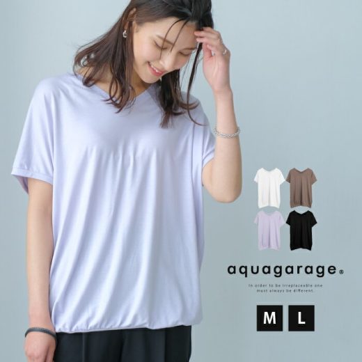 25%OFFクーポン配布中■ トップス カットソー レディース 春 夏 M L 半袖 五分袖 5分袖 プルオーバー チュニック 二の腕カバー 体型カバー ≪ゆうメール便配送20・代引不可≫