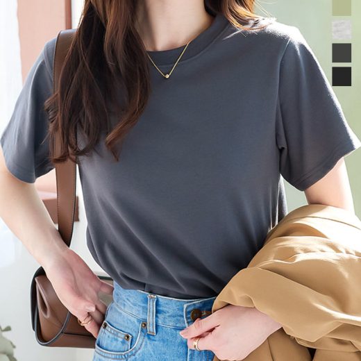 ≪5/1 新発売!!1990円 送料無料≫ 汗染み防止 Tシャツ インナー 汗染みしないTシャツ トップス レディース 大きいサイズ クルーネック 半袖 [C7473] レディース 20代 30代 40代 ティーシャツ 夏 Uネック L LL XL インナー ジャケット グレー 灰色 グリーン【送料無料】