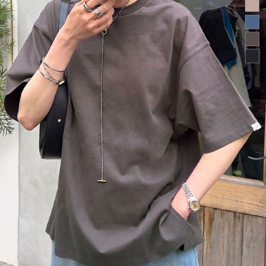 ≪4/26 新発売!!1790円 送料無料≫ トップス 半袖 Tシャツ 半袖T 綿100％ [C7474] 大人 20代 30代 40代 シンプル ベーシック Tシャツ ティーシャツ 5分袖 レディース メンズ ユニセックス バスク コットン 綿 L XL LL 春 夏 夏服 体型カバー ゆったり【送料無料】