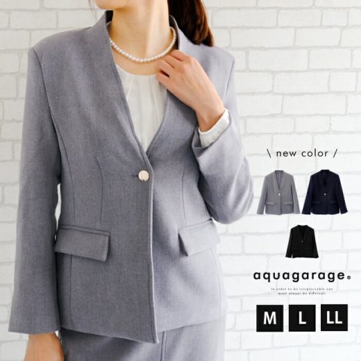 【セットアップ可】 ノーカラージャケット 春 長袖 M L LL ジャケット ノーカラー きれいめ レディース 入学式 卒業式 フォーマル カジュアル フォーマルジャケット ノーカラージャケットレディース フォーマルジャケットレディース ジャケットレディース 楽天ROOM