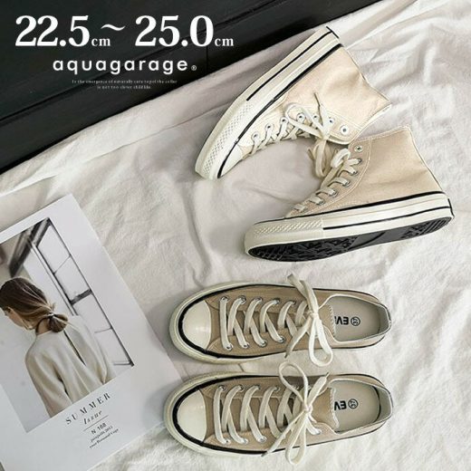 キャンバススニーカー ローカット ハイカット レディース 靴 ベージュ グレー 35 36 37 38 39 40 22.5cm 23.0cm 23.5cm 24.5cm 25.0cm 楽天ROOM