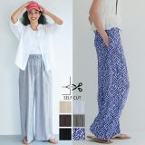 ウェーブプリーツパンツ レディース メール便可