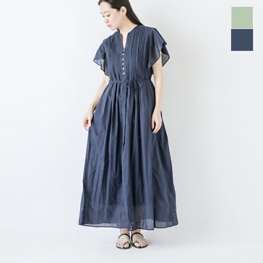 ne Quittez pas ヌキテパ コットン ボイル ピンタック ドレス ワンピース “Cotton Voile Pin Tuck Dress” 010551zc7-yo 2025ss新作 レディース【クーポン対象】