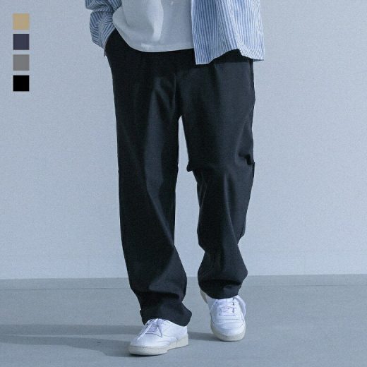 パンツ メンズ ボトムス ロング丈 テーラード ワイド ストレッチ 楽チン ストレスフリー ウエスト紐付き セットアップ 春 夏 秋 オシャレウォーカー※メール便可※【10】