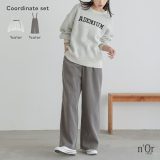 【5/10 23:59迄クーポンで20％OFF】【送料無料】2点コーデセット 2025 レディース パンツ ボトムス ワイド スラックス 長ズボン ニット トップス セーター 長袖 ロゴ クルーネック 無地 プルオーバー 春 秋 冬 オシャレウォーカー【メール便不可】【50】