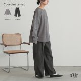【送料無料】2点コーデセット 2025 レディース パンツ ボトムス デニム ジーンズ ワイドパンツ コットン100％ スウェット トップス 長袖 トレーナー フェイクレイヤード 春 秋 冬 オシャレウォーカー【メール便不可】【60】