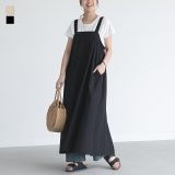 【全品送料無料】ワンピース レディース ドレス ノースリーブ ジャンパースカート ジャンスカ ロング丈 リボン ポケット付き レイヤード 重ね着 春 夏 秋 オシャレウォーカー【メール便不可】【30】