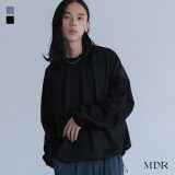 【全品送料無料】カットソー 長袖 メンズ トップス トレーナー スウェット ドロスト ポンチ素材 ボリューム袖 プルオーバー フェイクスエード クルーネック ショート丈 ミドル丈 タック オシャレウォーカー【メール便不可】【30】