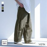 パンツ メンズ ボトムス ワイドパンツ 長ズボン バルーン サイドタック タック カーブシルエット 綿100％ コットン100％ 着回し 春 夏 オシャレウォーカー【メール便不可】【20】