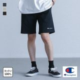 ハーフパンツ メンズ ボトムス 膝丈 ショーツ イージーパンツ 綿100％ ウエストゴム 伸縮性 チャンピオン ロゴ 刺繍 Champion 春 夏 オシャレウォーカー※メール便可※【10】