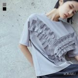 【予約期間限定！5,980円(税込)→5,382円(税込)】『kOhAKUプリーツドッキングブラウス』[ブラウス レディース トップス シャツ 半袖 プリーツ加工 ファスナー プルオーバー クルーネック 二の腕カバー 春 夏]※メール便可※【10】