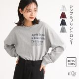 【30％OFF】カットソー 長袖 レディース トップス 長袖カットソー ロンT クルーネック プリントT Tシャツ 綿100％ コットン100％ スリット ドロップショルダー ゆったり 大きいサイズ 体型カバー オシャレウォーカー◇※メール便可※【10】