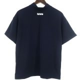 エヌビービーウィークエンド/NBB WEEKEND GOLF ゴルフ バック プリント モックネック ストレッチ 半袖 Tシャツ ネイビー サイズ レディース1ランクA 41E25【中古】