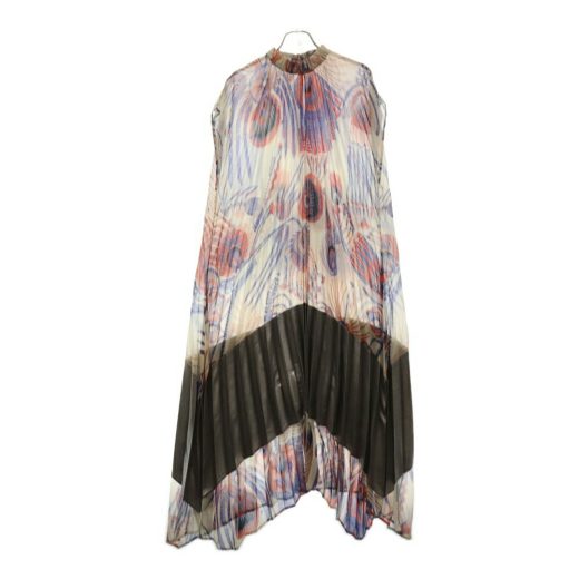 【sale対象】DRIES VAN NOTEN(ドリスヴァンノッテン) サイズ:36 総柄 プリーツノースリーブワンピース マルチ レディース【中古】【程度B】【カラーマルチカラー】【取扱店舗BRING福岡天神店】