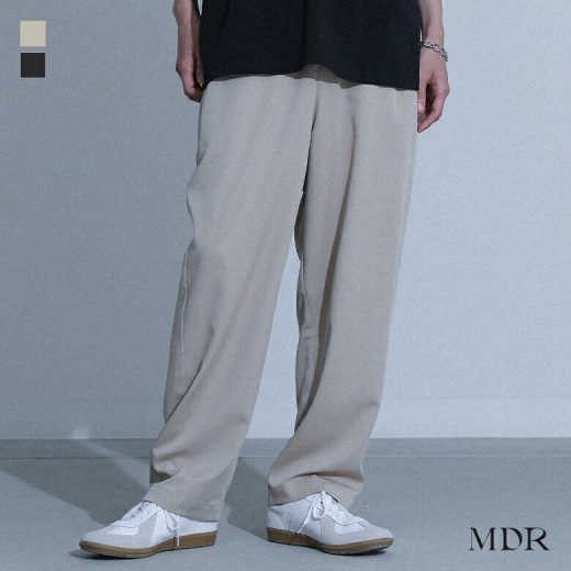 テーパードパンツ メンズ ボトムス ロング イージーパンツ ウエストゴム 着回し シンプル ラフ カジュアル 爽やか パンツ ロングパンツ ロング丈 フルレングス 10分丈 無地 布帛生地 春 夏 秋 オシャレウォーカー※メール便可※【10】