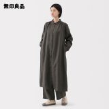 【無印良品 公式】婦人　リネン　洗いざらし長袖シャツワンピース