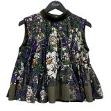 【中古】sacai　SAMPLE品 フローラルノースリーブシャツ カーキ サイズ：- 【170525】（サカイ）