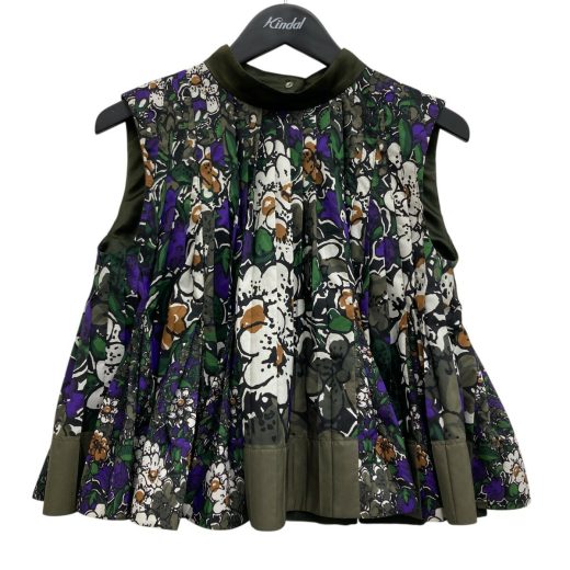 【中古】sacai　SAMPLE品 フローラルノースリーブシャツ カーキ サイズ：- 【170525】（サカイ）