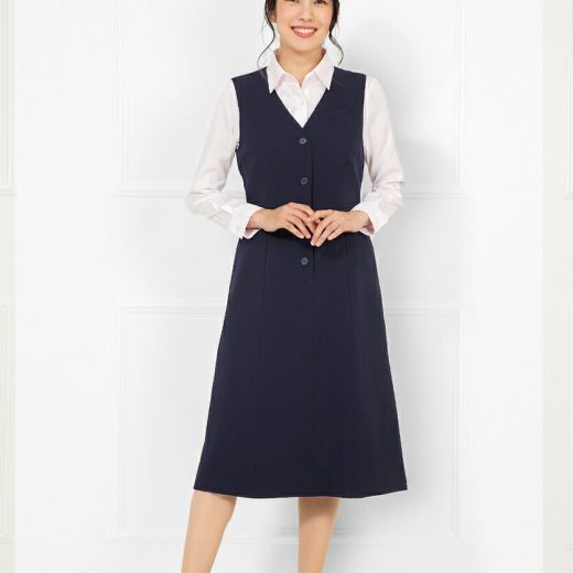 【洗える / UVカット / 抗菌消臭】 事務服 ベストワンピース　7号〜21号／アッドルージュ（Addrouge）