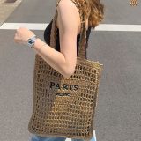 ≪5/4 新発売!!2990円 送料無料≫ カバン 鞄 バッグ かばん bag レディース [B1624] トート トートバッグ 20代 30代 40代 ペーパー ロゴ スクエア かごバッグ 雑材 ペーパーバッグ 縦長 縦型 長方形 春 夏 リゾート 旅行 海 プール 海水浴 おでかけ 休日 肩掛け【送料無料】