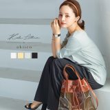 [ 田中亜希子さんコラボ ] 前後2Wayシルケットシンプルカットソー [C5243] レディース トップス Tシャツ ボートネック カットソー きれいめ 七分袖 Vネック 2way 前後 コットン 綿 無地 シンプル【送料無料】【メール便】